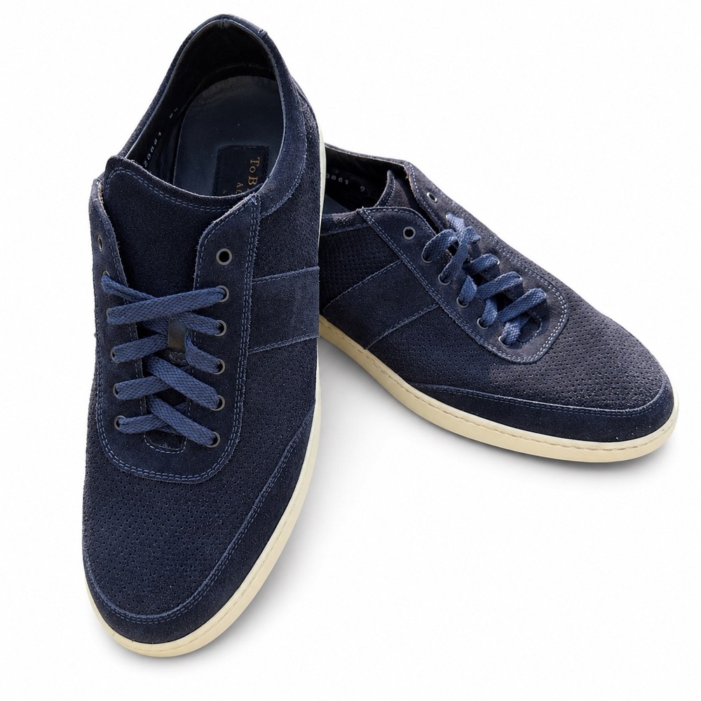 To Boot New York Adam Derrick Mens Navy Suede Perforated Sneakers 9.5 20861